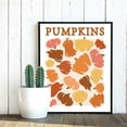 thumbnail image 4 of 1PCS Abstract Autumn Wall Art Prints Vintage Pumpkin Paper Poster Fall Print Ivory Poster Board Art White Cardboard Drawing Colorful Background Home Room Thanksgiving Party Decor 28x35cm, 4 of 7