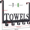 thumbnail image 6 of Over The Door Towel Rack Metal Bath Towel Holder Mountdog Door Hanging Towels Bathrobe Robe Towel Hooks for Bathrooms Black, 6 of 10