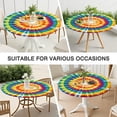 thumbnail image 7 of Tie Dye Color Burst Pattern Round Fitted Tablecloth with Elastic Edge,Dining Table Cover Waterproof,Outdoor Round Tablecloth for Camping,Dining,Indoor and Outdoor, 7 of 7