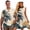 Palm Tree, variant on Garronmavis Leopard Couples Matching Outfits Mens Lightweight Button Down Shirts Size M and Womens Summer Dresses Loose Sleeveless Flower Polyester Crewneck Sundress