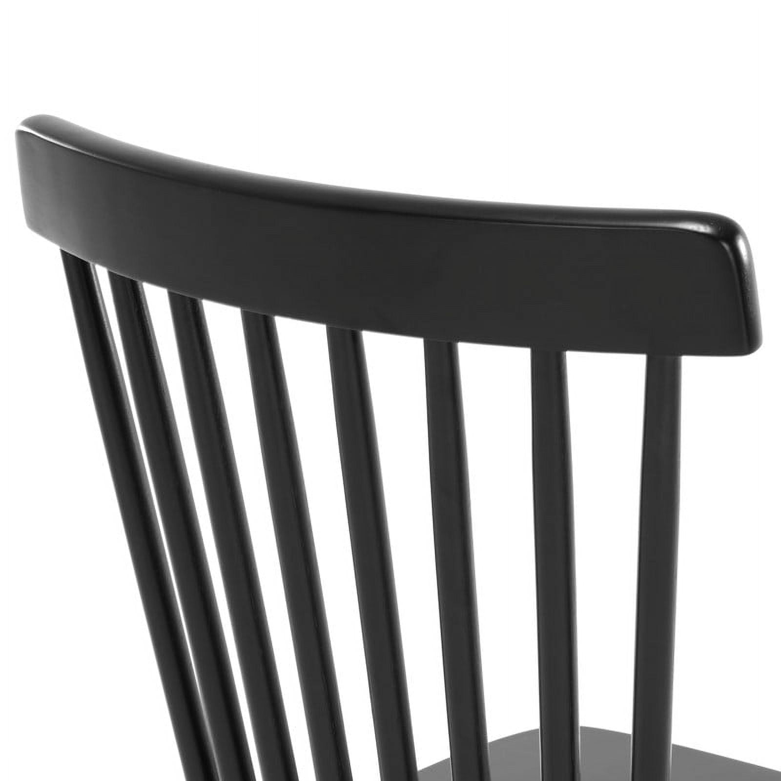 Dycanpo 18'' Tall Black Dining Chairs Set of 2 with Spindle Back,Natural for Kitchen and Living Room