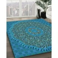 thumbnail image 2 of Ahgly Company Indoor Rectangle Patterned Dark Turquoise Green Area Rugs, 5' x 7', 2 of 6