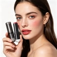 thumbnail image 3 of Mirror Glow Blush Stick 03 Cherry , Powder Blusher Cream with Silicone Puff, Natural Dyeing, Long Lasting Cheek Color, 3 of 5