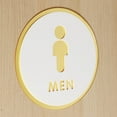thumbnail image 1 of Letrero de baño de 20cm, placa acrílica para baño, decoración de señalización para puerta, arte de pared para baño, redondo, para negocios, oficina, Estilo B BLESIY Signo de baño, 1 of 8