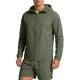 thumbnail image 1 of Mens Manga Larga con Capucha Cremallera Cardigan Hielo Seda Fina Chaqueta Protectora Solar para el Uso Diario Al Aire Libre Casual, 1 of 9
