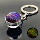 thumbnail image 1 of Llaveros para mujer, llavero de billetera, llavero de auto, llavero lindo, llavero con doce colgantes de vidrio luminoso, llavero de metal con aerosol para quitar llaves., 1 of 4