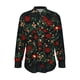 thumbnail image 5 of TaTaai Ladies Long Sleeve Fashion Top Round Neck Polyester Casual Shirt Lightweight Print Blouse Cold Hand Wash Only Gift, 5 of 5