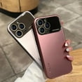thumbnail image 6 of Large Window Frosted Phone case with Lens Film, All-Inclusive case, Simple Business, Anti-Drop and Anti-Abrasion, for iPhone 15 14 13 12 11 Pro Max Phone case (Blue,iPhone 14), 6 of 8