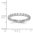 thumbnail image 5 of 14K White Gold Ring Band Eternity Diamond Round 1 1 2CT U Shared Prong , Size 8, 5 of 5