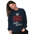 thumbnail image 4 of Keep Calm Kill Zombie Classic TV Show Sweatshirt for Men or Women Brisco Brands M, 4 of 6