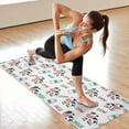 thumbnail image 6 of White Cow Milk Pattern Hot Yoga Mat Towel Non Slip for Hot Yoga - Quick-Drying Yoga Mat Cover with 4 Corner Pockets with Travel Bag - Hot Yoga Towel Non Slip Grip Moisture Wicking Sweat 70"x26", 6 of 6