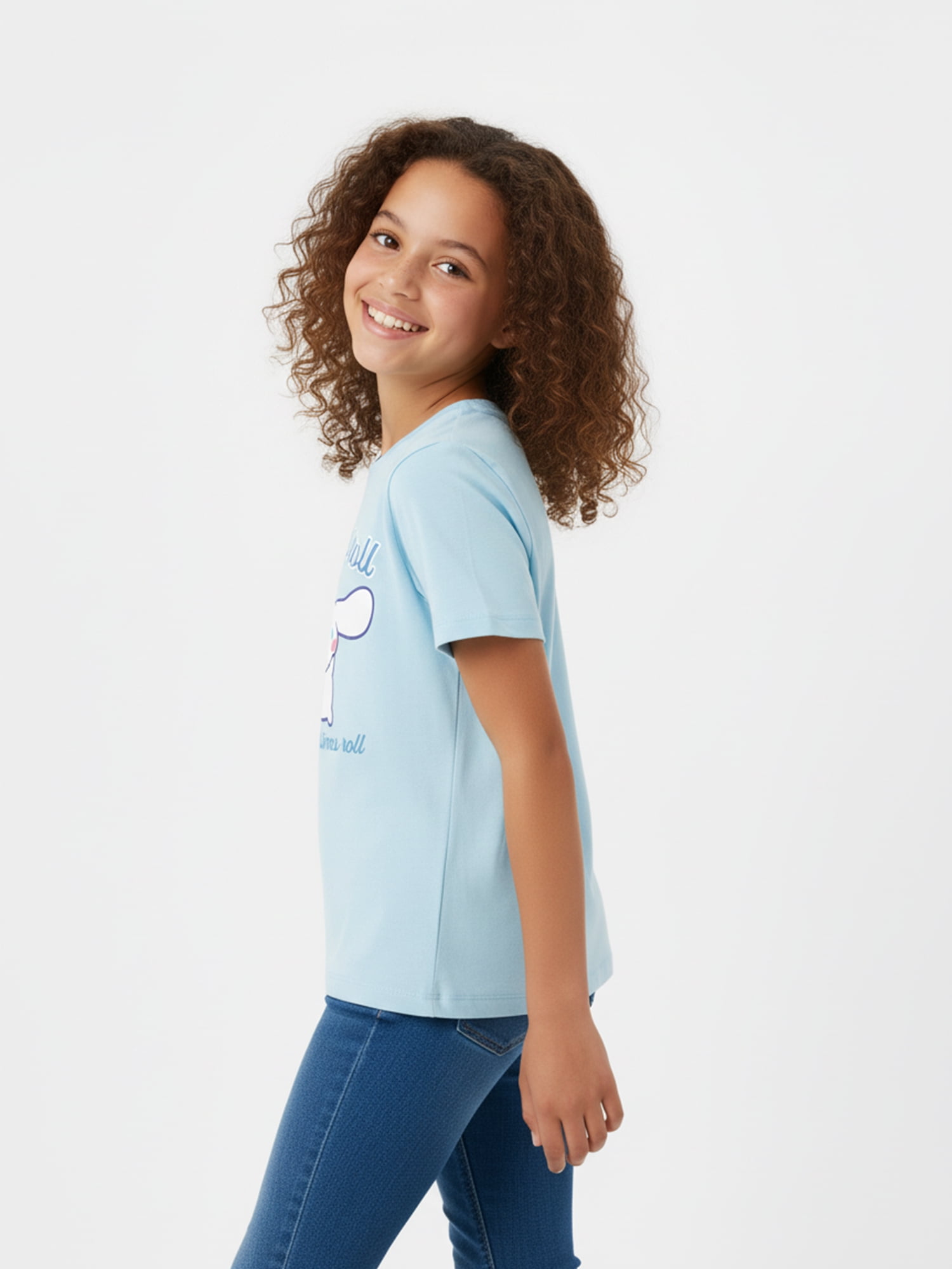 Sanrio Girls Let the Good Times Roll Graphic Tee with Short Sleeves, Sizes 4-16