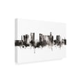 thumbnail image 2 of Michael Tompsett 'Tel Aviv Israel Skyline Black White' Canvas Art, 2 of 3