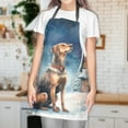 thumbnail image 3 of Hello Winter Rhodesian Ridgeback Welcome Snowy Night Watercolor Vintage Apron Ridgebacks Dog Lover Gifts for Cooking Grilling Baking Painting Gardening - 01011, 3 of 5