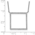 thumbnail image 5 of Sterling Silver Square Cubic Zirconia Necklace, 5 of 5