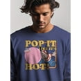 thumbnail image 2 of Officially Licensed Dubble Bubble Pop It Like It's Hot Bubble Gum Men's Sweatshirt, 2 of 3