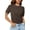 Dark Brown, variant on Arach&Cloz Women's Wool Blend Soft Fuzzy Puff Sleeve Cute Casual Fall Sweaters 2025