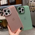 thumbnail image 3 of Hollow Heat Dissipation Phone Case For iPhone 14 11 12 13 15 Pro Max Plus With Lens Protection Shockproof Shell Frosted PC Cover, 3 of 6