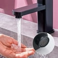 Verolina Bathroom Counter Basin Square Base Faucet Black Hot and Cold
