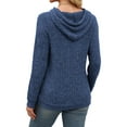 thumbnail image 3 of Qaspx Hoodies for Women Lightweight Hooded Sweatshirts Long Sleeve Shirts Fall Knit Tops, 3 of 5