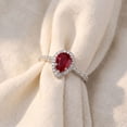 thumbnail image 3 of Pompeii 1 1/2ct Pear Shape Ruby & Diamond Halo Ring 14K White Gold (G/H,SI1-SI2), 3 of 4