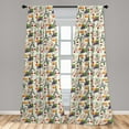 thumbnail image 5 of Ambesonne Colorful Curtains, French Wine Macarons, Pair of 28"x95", Multicolor, 5 of 5