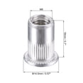 thumbnail image 2 of Unique Bargains M8 Rivet Nuts Aluminium Alloy Knurled Flat Head Threaded Insert Nut Silver 25 pcs, 2 of 5