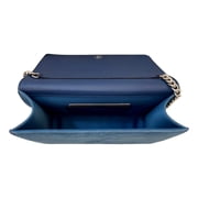 Jimmy Choo Kalina Parrot Blue Suede Small Womens Chain Wallet