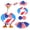 Color 1, variant on Fits 23" Statue Hawaiian Porch Goose Outfit Summer Porch Goose Outfit with Swimming Ring for Cement Yard Decor