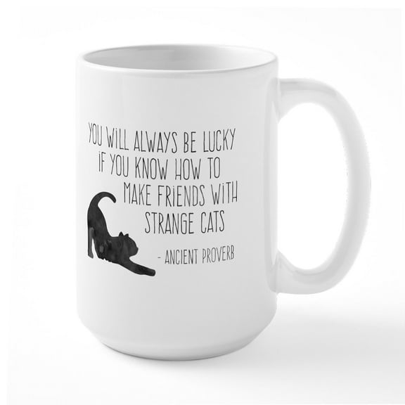CafePress - Strange Cats Mugs - 15 oz Ceramic Large White Novelty Mug