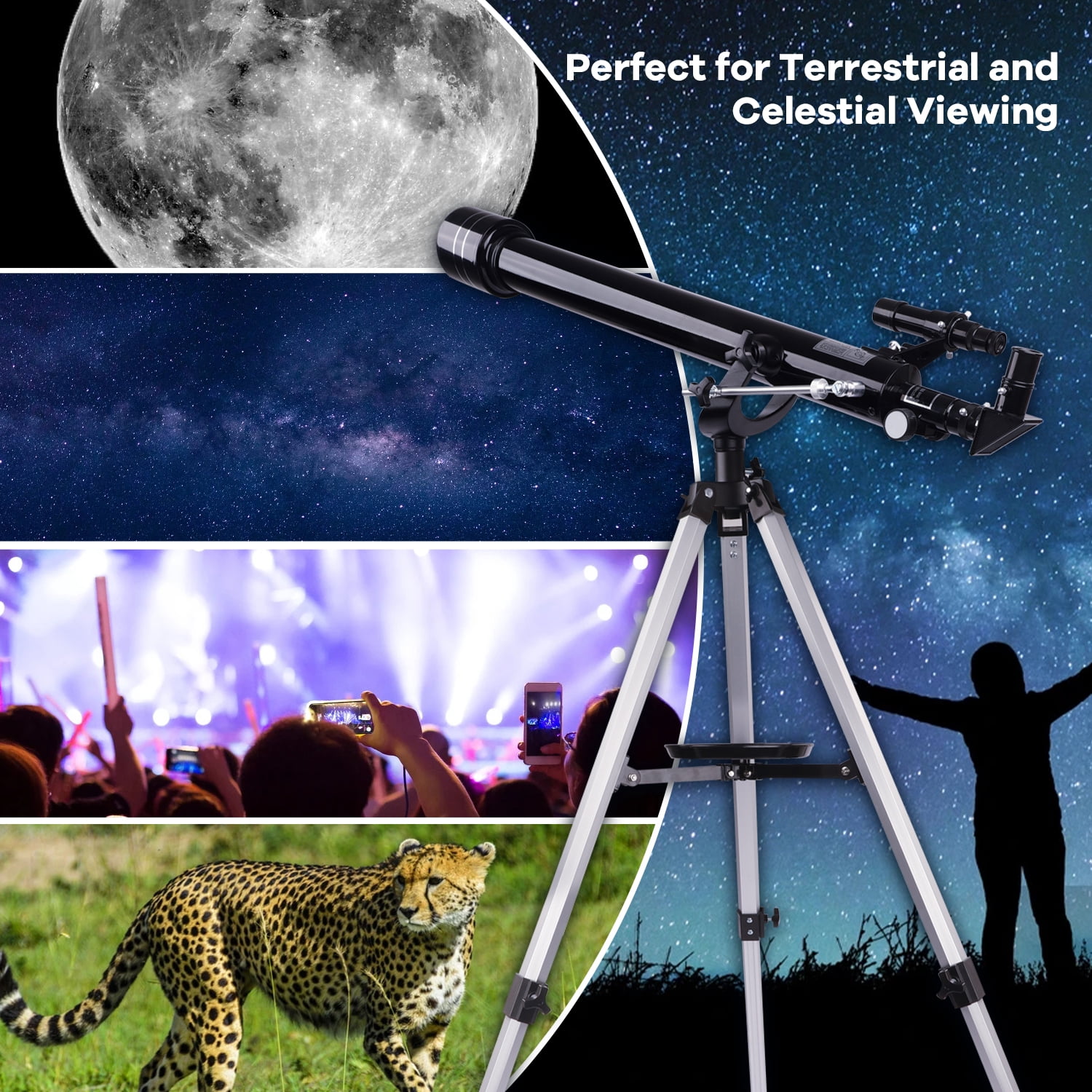 LAKWAR 800mm Telescope for Adults High Powered-600X Refracting Telescopes for Astronomy Beginners Adult-Astronomical Telescope for Planets Stars