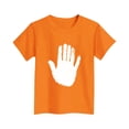 thumbnail image 4 of YUNAFFT T-Shirts à Manches Courtes pour Garçons et Filles, Imprimé Orange, Col Rond, Coupe Décontractée, 4 of 4