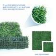 thumbnail image 4 of Sunshades Depot Artificial Boxwood Dark Milan Leaves Fence Pane Green Wall Windscreen Privacy Screen Decorative Ivy Faux Leaves 20 Pcs, 4 of 7