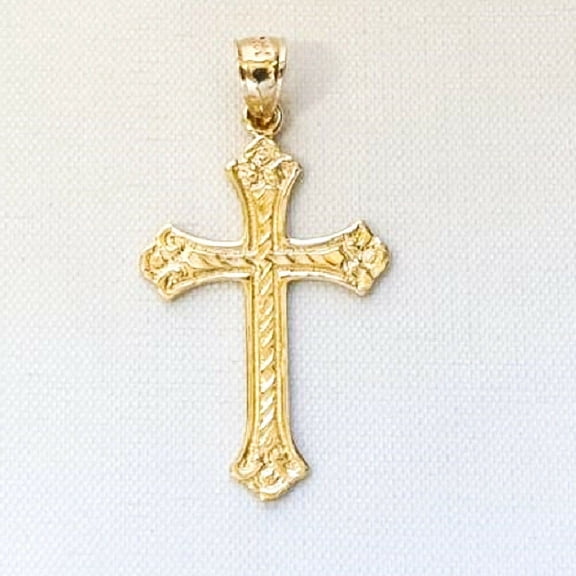 14K Yellow Gold Cross Pendant