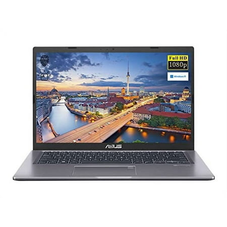 ASUS VivoBook 14" FHD 1080p Laptop, Intel Core i3-1115G4, 8GB RAM, 256GB PCIe SSD, Fingerprint Reader, Backlit Keyboard, HDMI, WiFi, Webcam, Windows 11 Home, Slate Grey