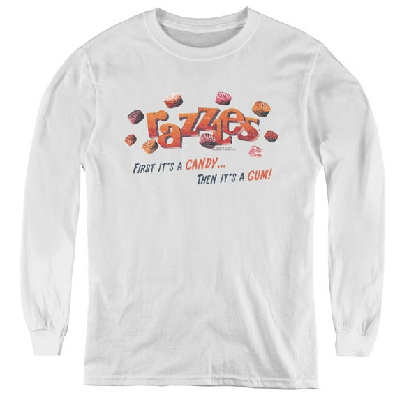 Dubble Bubble A Gum And A Candy Youth Long Sleeve T-Shirt White