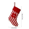 thumbnail image 3 of Beautynvta Christmas Stockings with Initials, Letter S Embroidered Xmas Stockings, Red White Striped Knitted Xmas Stockings for Fireplace Holiday Party Family Decor, 3 of 6