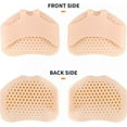 thumbnail image 6 of Breathable Forefoot Pads - for Women and Men Metatarsal Pads - Soft Gel Cushioning Ball of Foot Cushions for Callus Bunion Chafing Feet Pain Relief - 2 Pairs (complexion), 6 of 8