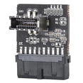 thumbnail image 2 of Adaptador de extensión de montaje en panel para placa base con conector USB 3.0 tipo E y conversor de cabezal de chip, 2 of 12