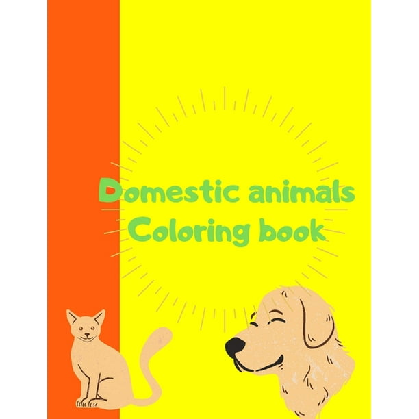 Domestic animals: Coloring book for kids (Paperback) Domestic animals: Coloring book for kids (Paperback)