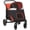Red, variant on PawHut One-Click Foldable Dog Stroller for Large Dogs, Pet Stroller with Shock Absorption, Mesh Window, Safety Leash, Red Steel Frame, 44L x 25.5W x 39.25H inches