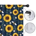 thumbnail image 4 of Blackout Kids Curtains,DarkBlue Sunflower Bee Pattern Childrens Insulated Curtains Set Of 2,Bedroom Essentials,Toddler Room Decor 42"x54", 4 of 5