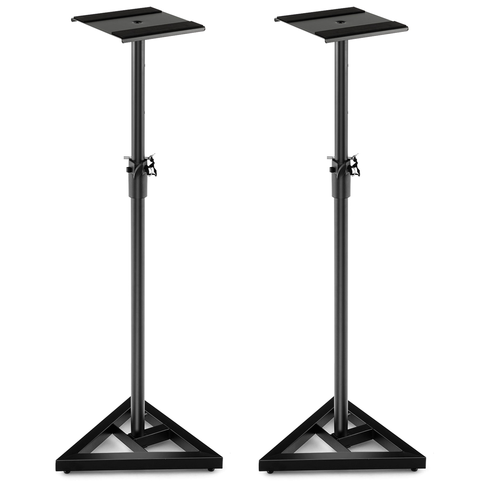 Costway Adjustable Height Speaker Stands with User Guide, Metal/Black, 2 Stands