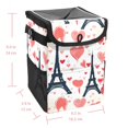 thumbnail image 5 of Eiffel Tower Foldable Car Trash Bin with Lid, Leak-proof Mini Trash Can for Car, Hanging Storage Bag Included, 5 of 6