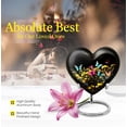 thumbnail image 5 of Colorful Butterflies Urns For Ashes Adult Female & Mal - Heart Shaped Urns For Ashes For Men & Women - Adult Urns For Human Ashes - Small Heart Shaped Cremation Urns For Ashes(Size - 3Inch, 1Pcs), 5 of 5