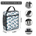 thumbnail image 3 of Police and Checkered White Pattern Insulated Lunch Bag for Men Women,Waterproof Lunch Box for Work,Picnic or Travel,Thermal Insulation,10.63x9.06x3.54 Inches, 3 of 5