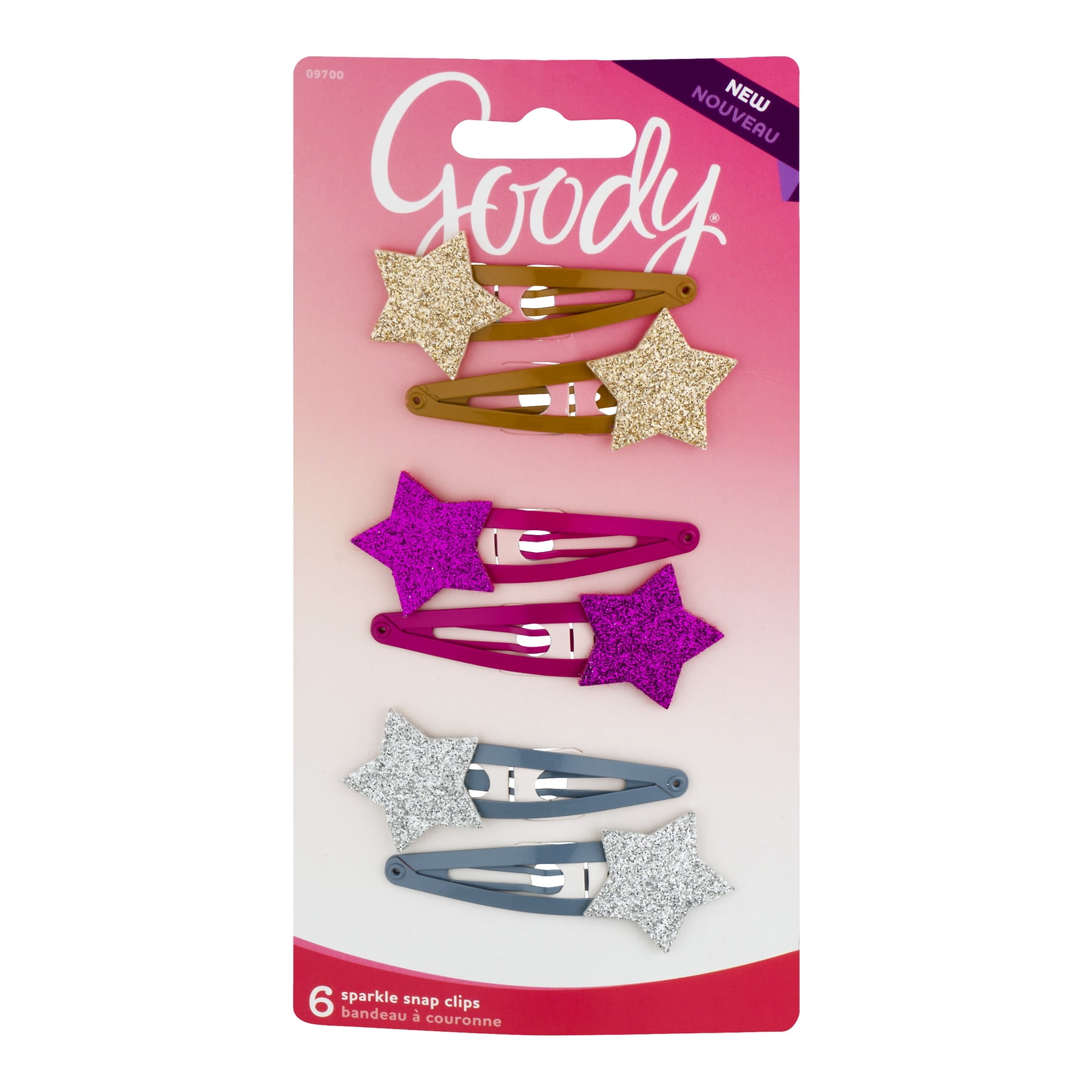 Goody Sparkle Snap Clips 6 CT6.0 CT