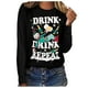 thumbnail image 1 of Camisas Navideñas Para Mujer Camisetas de Manga Larga Estampado de Bebidas Sudadera Con Cuello Redondo Informal Blusa Odeerbi ODB209786, 1 of 6