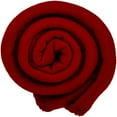 thumbnail image 2 of Solid Color 90"L x 60"W Fleece Throw Blanket for Fall, Winter, Spring, Summer, Men, Women, Children, Homeless, Charity Donation Drives in Red, 2 of 7