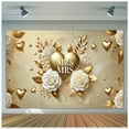 thumbnail image 2 of Mr & Mrs Wedding Backdrop, Polyester Bridal Heart Decor, Multipurpose Photography Background for Bachelor Party, Christmas, Halloween, Easter, Thanksgiving, 2 of 5